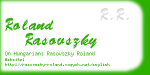 roland rasovszky business card